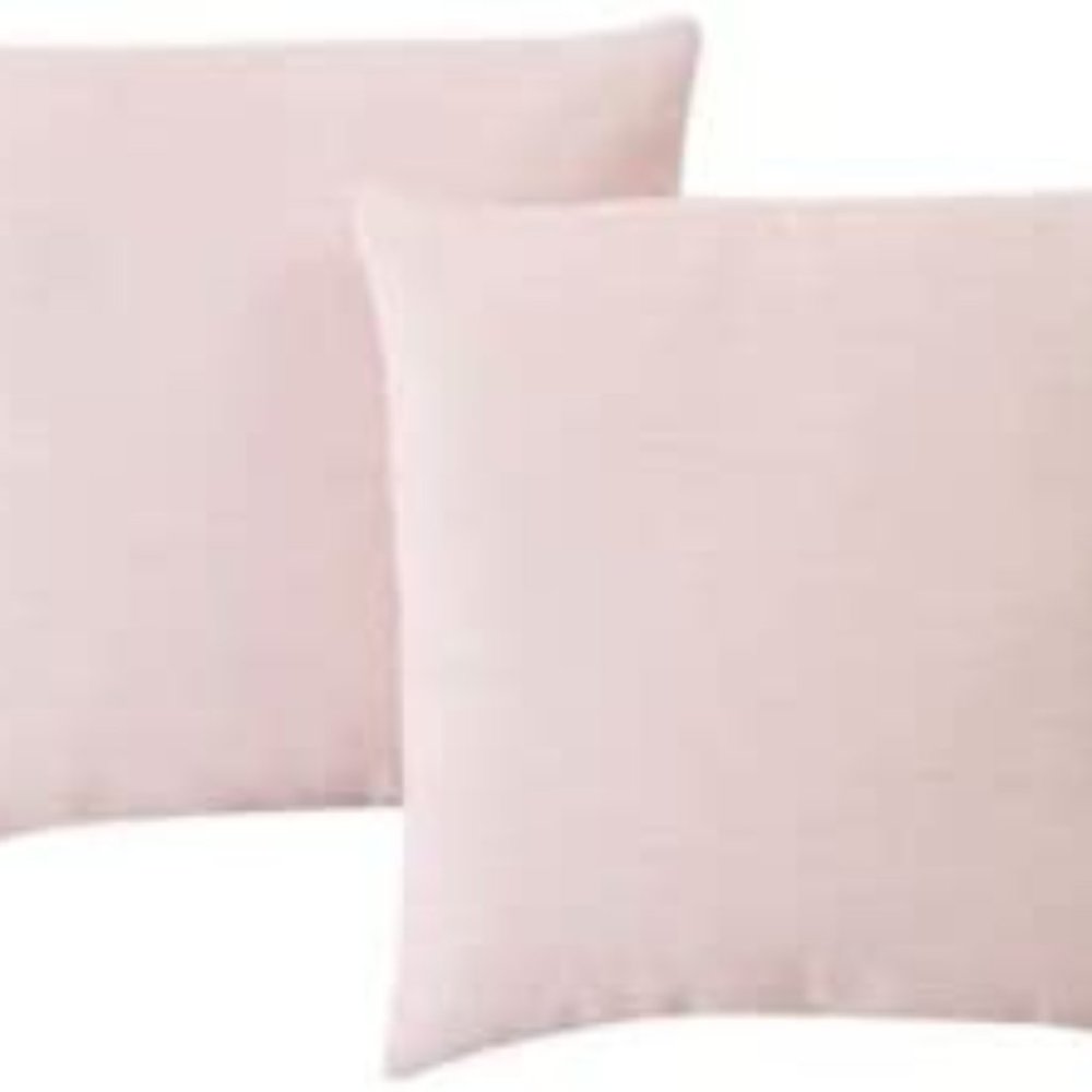 *CLOSE OUT* Infinity Home 2pk 18 Square Faux Linen Deco Blush - 1052